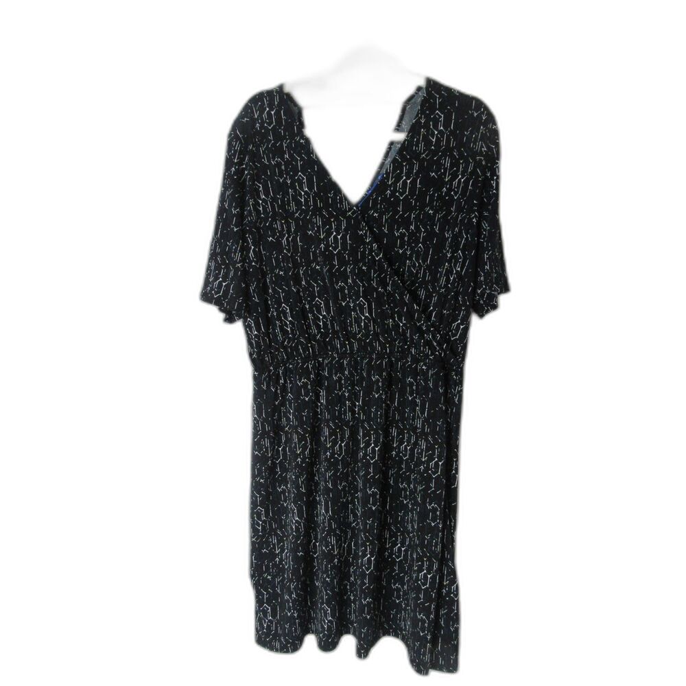 Apt. 9 Black & White Geometric Print Dress – Size XL